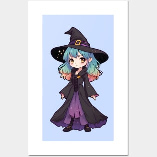 Cute anime witch design Posters and Art